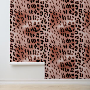 Rose Gold Pink Leopard Animal Wallpaper