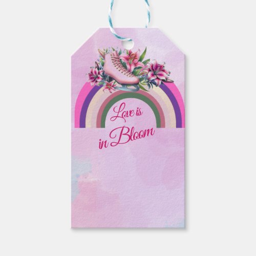 Rose Gold Pink Lily modern floral Bridal Shower Gift Tags