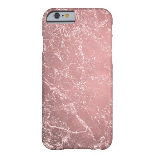 Rose Gold Pink Modern Trendy Glam Marble Chic Barely There iPhone 6 Case