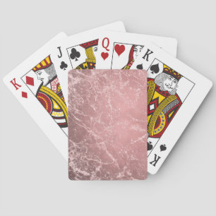 Rose Gold Pink Modern Trendy Glam Marble Chic Poker Cards