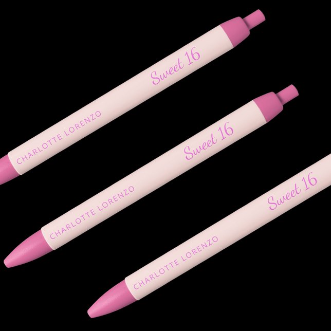 Rose gold pink name Sweet 16 Pen (Creator Uploaded)