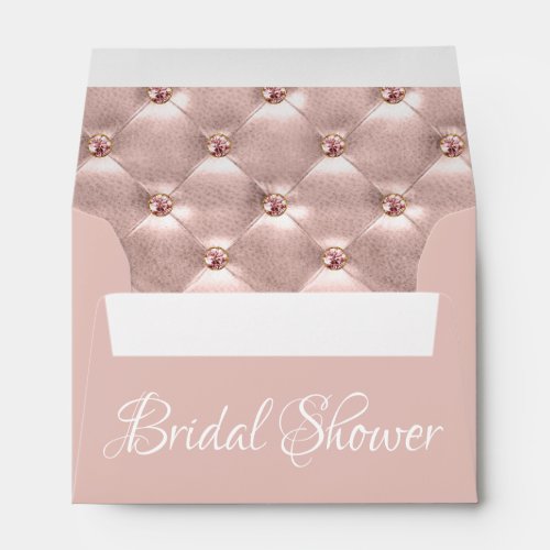 Rose Gold Pink Paris France Bridal Shower Envelope