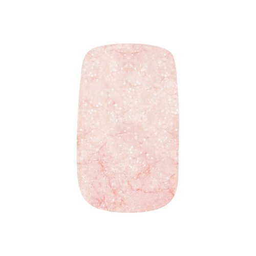 Rose Gold Pink Quartz Sparkle Marble Shimmering Minx Nail Art
