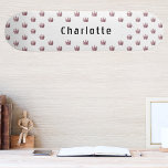 Rose gold pink queen crown white name skateboard<br><div class="desc">A white background decorated with rose gold and pink crowns for a queen.  Personalize and add your name.</div>