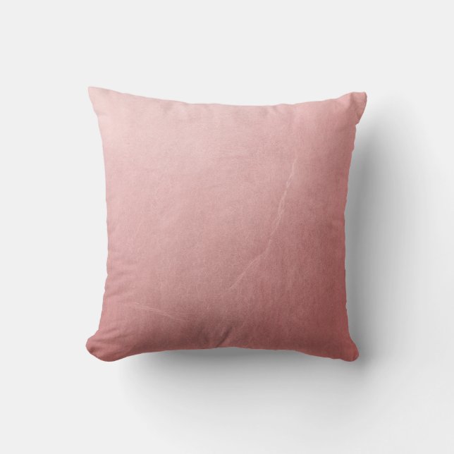 Rose Gold Pink Shine Minimal Chic Glam Throw Pillow (Front)