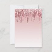 Rose Gold | Pink Sparkle Glitter Baby Shower Invitation (Back)