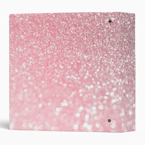 Rose Gold Pink Sparkle Luxury Trendy Glitter Binder