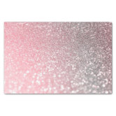 Trendy rose gold glitter ombre silver glitter tissue paper