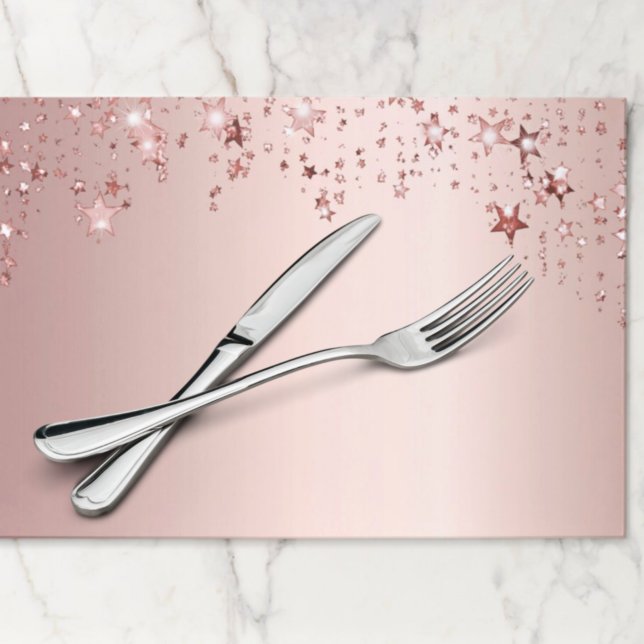 Rose gold pink stars paper pad (Creator Uploaded)