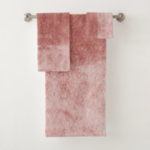 Rose gold pink velvet Bath Towels or velour flann