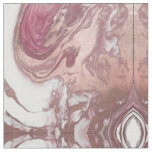 Rose Gold Pink White Painted Girly Abstract Marble Fabric