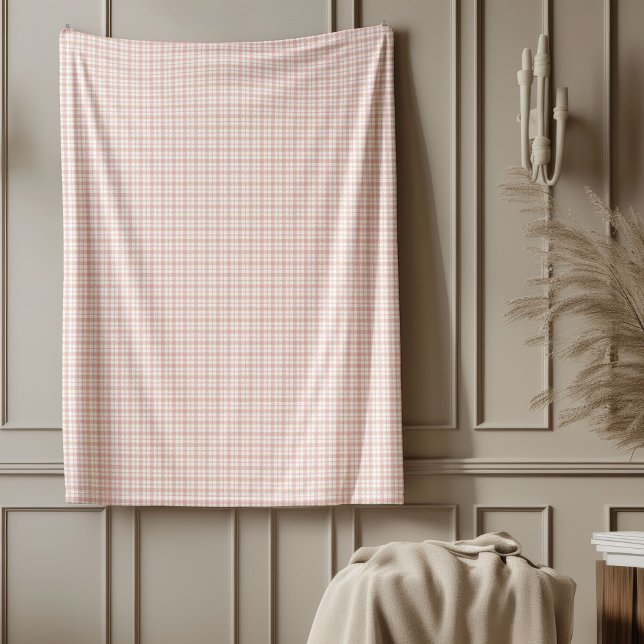 Rose Gold Plaid Blanket for Cozy Home Decor (Rose Gold Plaid Blanket for Cozy Home Decor)