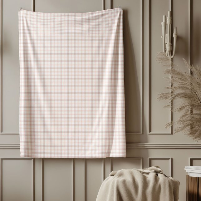 Rose Gold Plaid Blanket for Glamorous Interiors (Rose Gold Plaid Blanket for Glamorous Interiors)