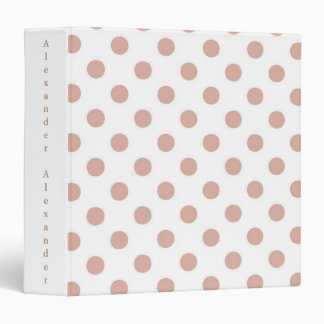 Rose Gold Pokadot Binder