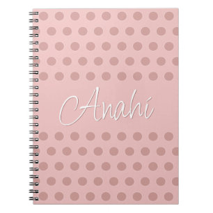Rose Gold Polka Dot Personalized Notebook