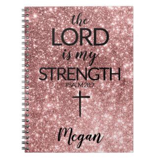Rose Gold Prayer Journal The Lord is my Strength