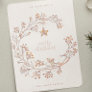 Rose Gold Pressed Wreath Merry Christmas Foil Holiday Card