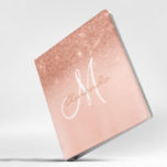 Rose Gold Pretty Personalized Monogram Album<br><div class="desc">This design was created though digital art. It may be personalized in the area provided or customizing by choosing the click to customize further option and changing the name, initials or words. You may also change the text color and style or delete the text for an image only design. Contact...</div>