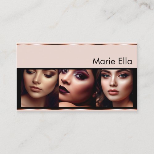 Rose Gold Product Labels with Logo Photos Clean  Business Card