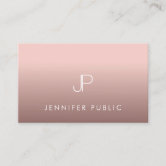 Embossed Soft Pink Rose Business Card