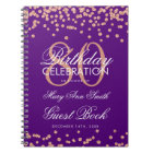 Rose Gold Purple 80th Birthday Guest Book Confetti