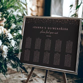 Purple Lilac Floral Gold Quinceañera Seating Chart