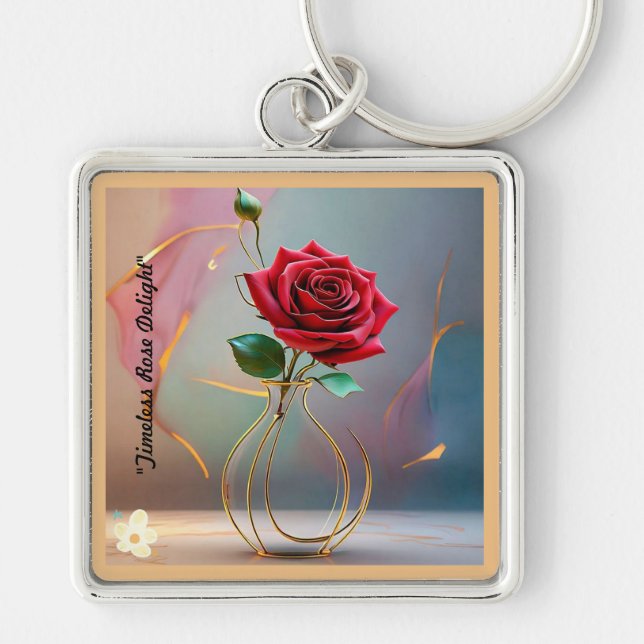 "Rose Gold Radiance" Keychain (Front)