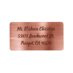 Rose Gold Return Address Labels