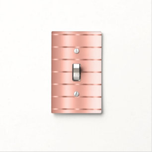 Rose Gold Ribbon Bow Bridal Shower Light Switch Cover