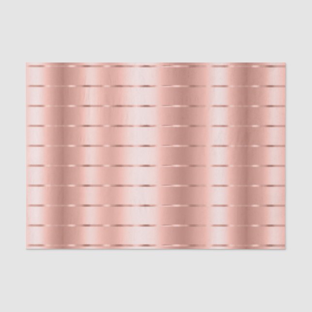 Rose Gold Ribbon Bow Bridal Shower Tissue Paper (Front)