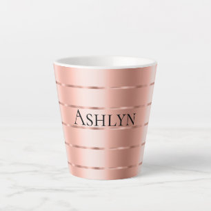 Rose Gold Ribbon  Latte Mug