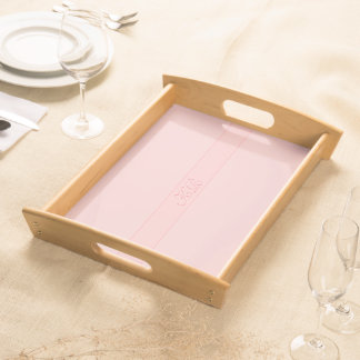 Rose gold / Rose quartz with your initials Serving Tray