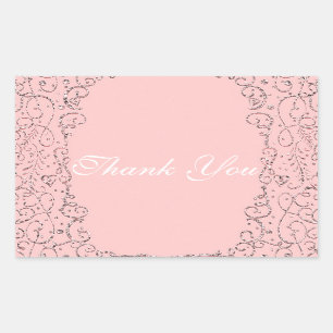 Rose Gold Royal Castle Fairy Tale Princess Favor Rectangular Sticker