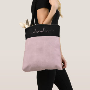 Rose Gold rustic elegant personalized Tote Bag