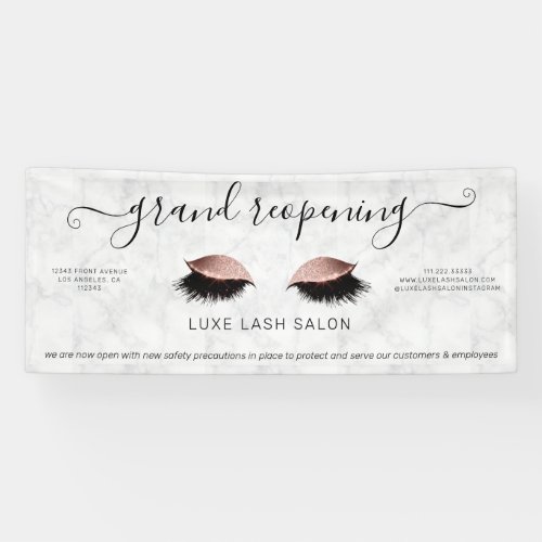 Rose Gold Salon Business Banner