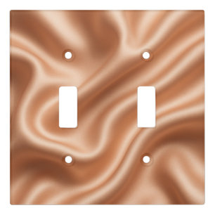 Rose Gold Satin Silk Abstract Luxury Pattern Light Switch Cover