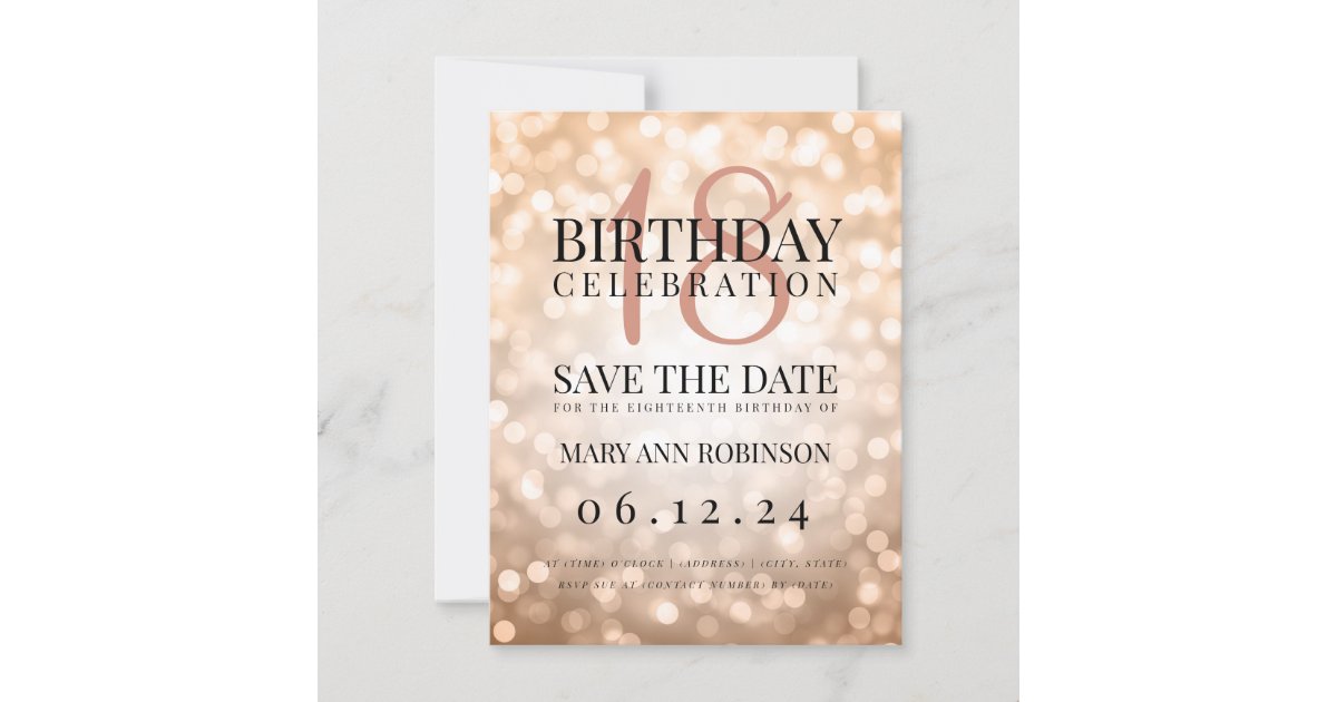 rose-gold-save-the-date-18th-birthday-party-zazzle