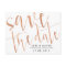 Rose Gold Save the Date Postcard Rustic
