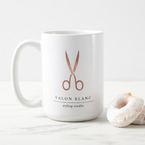 Rose Gold Scissors  Hair Salon Coffee Mug