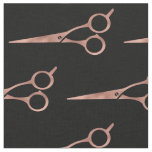 Rose Gold Scissors Hair Stylist  Salon Fabric