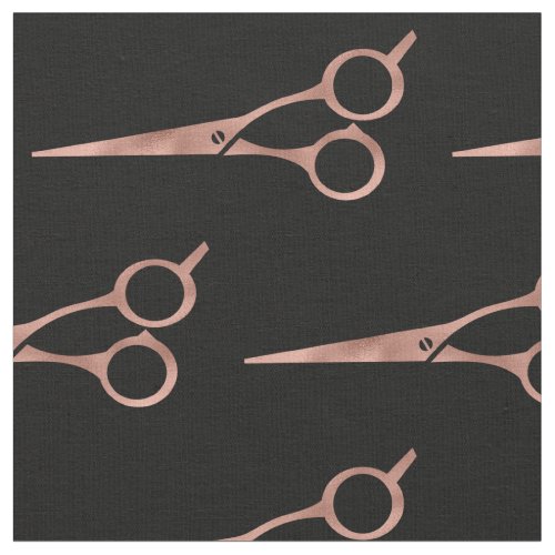 Rose Gold Scissors Hair Stylist  Salon Fabric