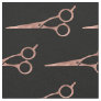 Rose Gold Scissors Hair Stylist  Salon Fabric