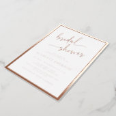 Rose Gold Script Bridal Shower Foil Invitation (Rotated)