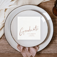 Rose Gold Script Graduate Simple Graduation
