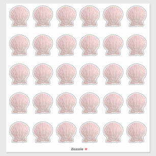 Rose Gold Seashell Multiple Stickers