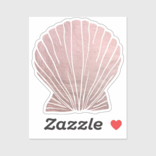 Rose Gold Seashell Stickers