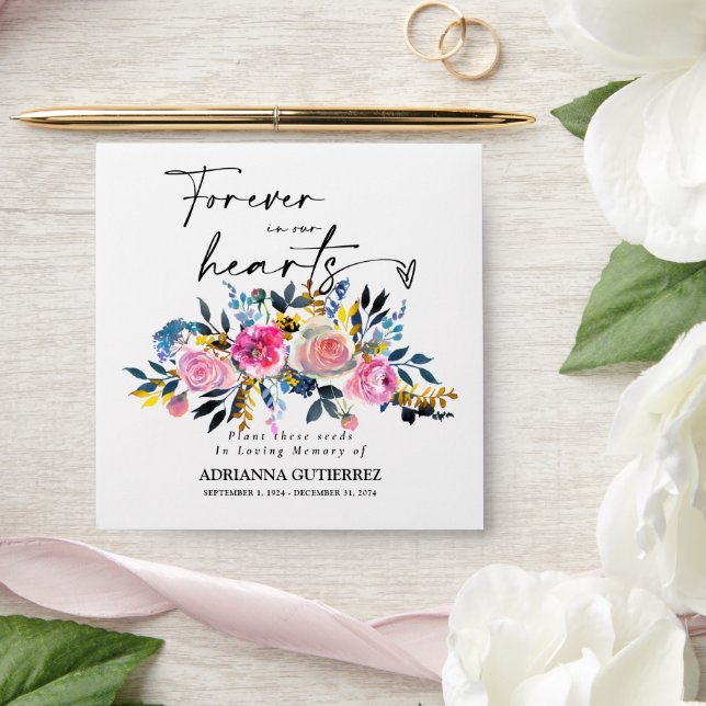 Rose Gold Seed Packet Memorial Funeral Envelope (Wedding)