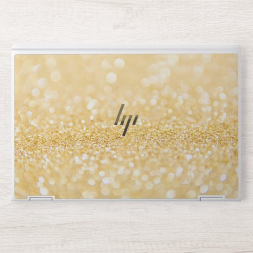 Rose Gold Sequin Glitter Handwritten Calligraphy h HP Laptop Skin