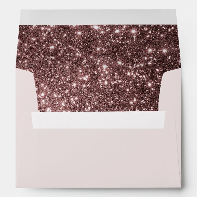 Rose Gold Sequin Textured Envelopes 5x7 (Back (Bottom))