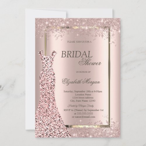Rose Gold Sequins Dress Confetti Bridal Shower